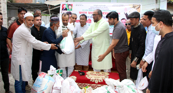 বিএনপি নেতা মনসুর আহমদ রুবেলের উদ্যোগে খাদ্যসামগ্রী বিতরণ